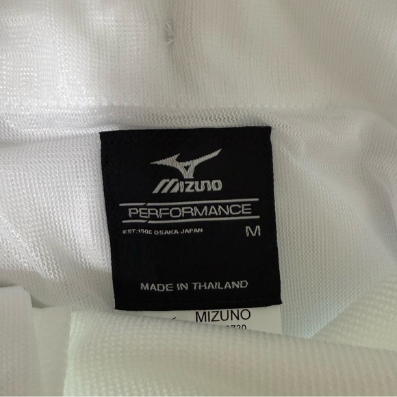NWT Mizuno Pro White Baseball Pants Red Piping Mens Medium Performance Hemmed - Picture 4 of 7
